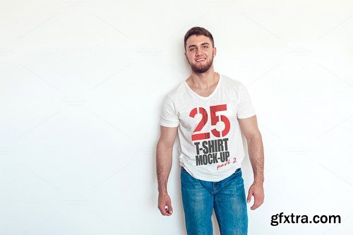 CreativeMarket - 25 T-Shirts Mock-Up (Part 2)