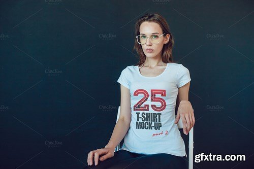 CreativeMarket - 25 T-Shirts Mock-Up (Part 2)