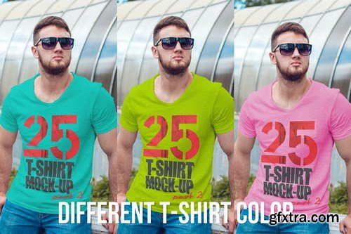 CreativeMarket - 25 T-Shirts Mock-Up (Part 2)