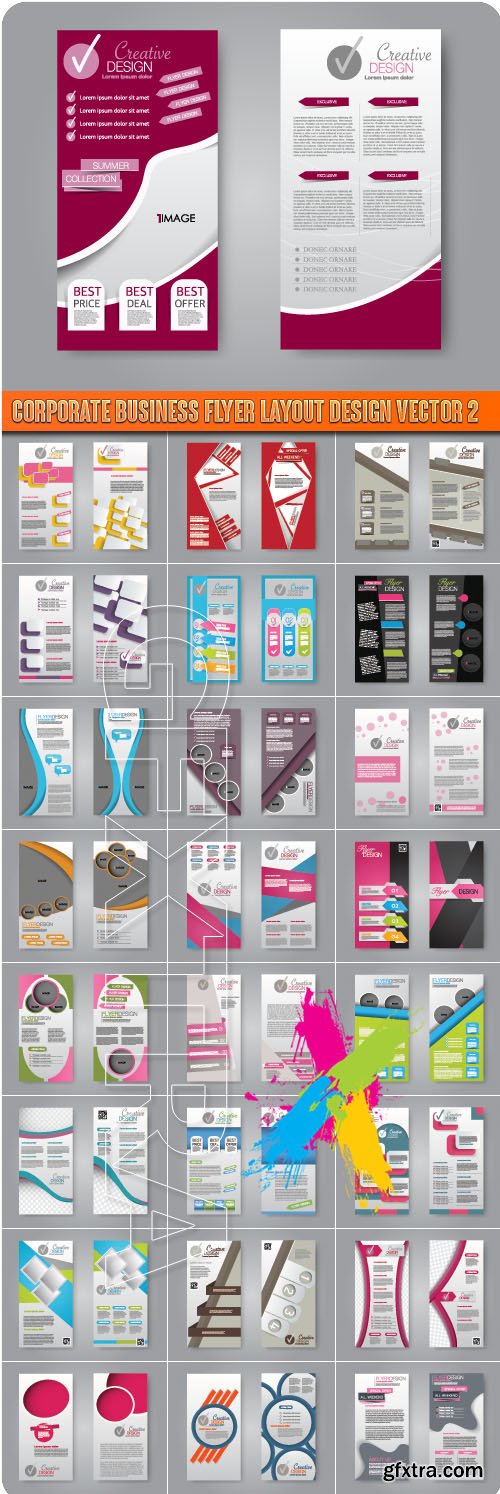 Corporate business flyer layout design vector 2