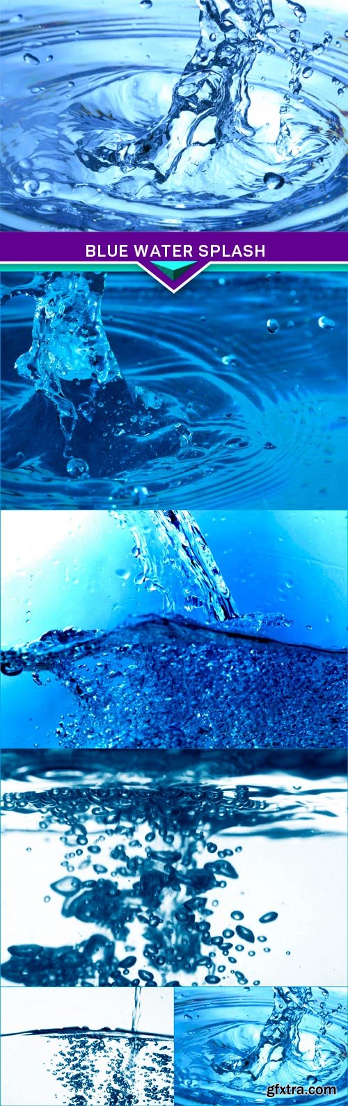 Blue water splash 5X JPEG