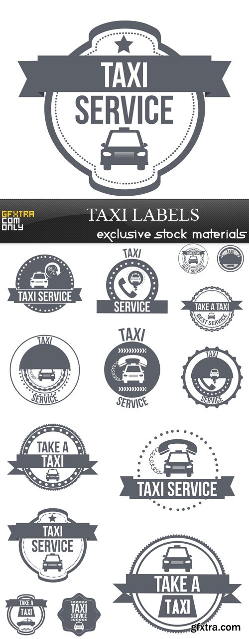 Taxi Labels - 15xEPS