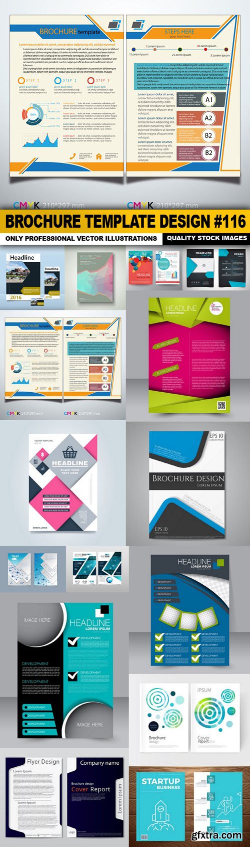 Brochure Template Design #116 - 15 Vector