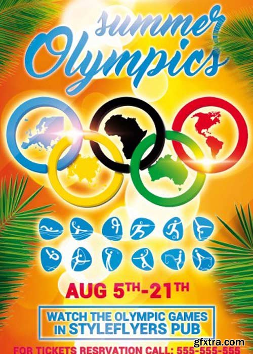 Summer Olympics PSD Flyer Template » GFxtra