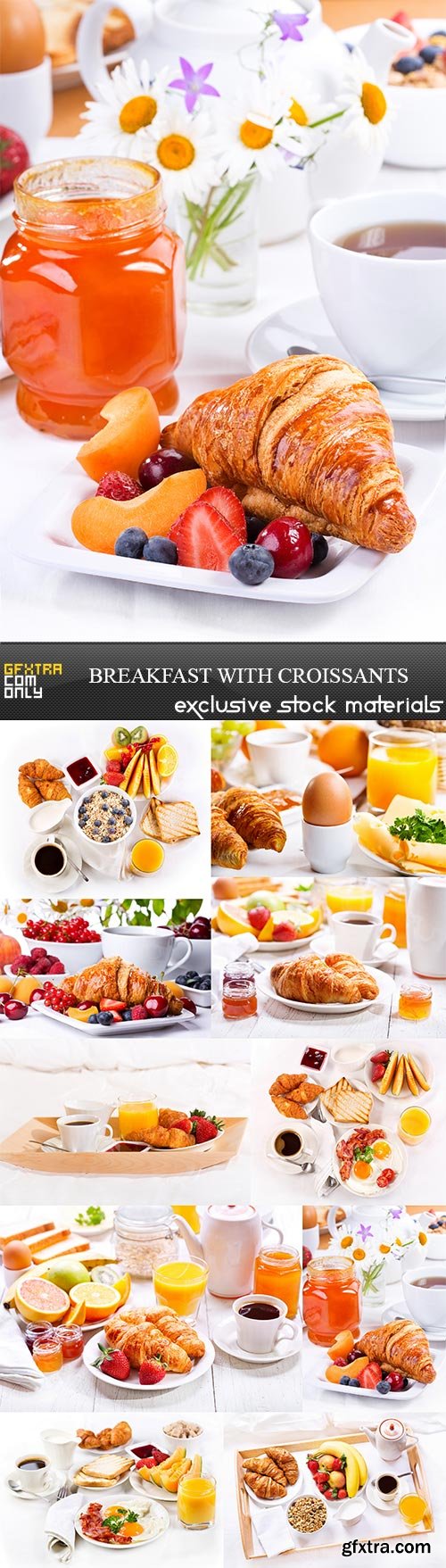 Breakfast with croissants, 10 x UHQ JPEG