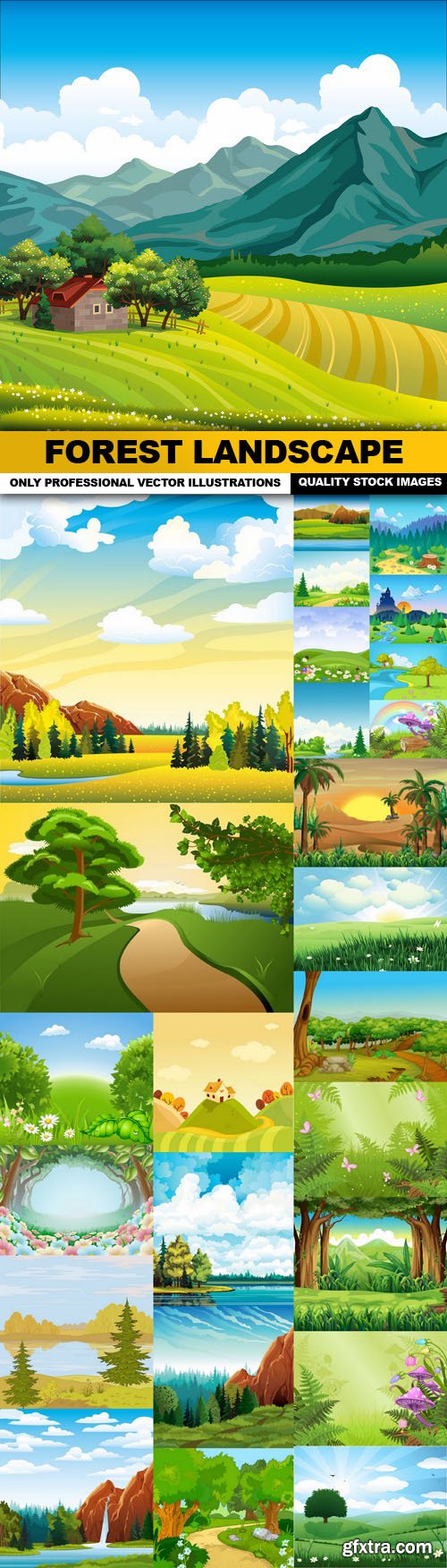 Forest Landscape - 27 Vector