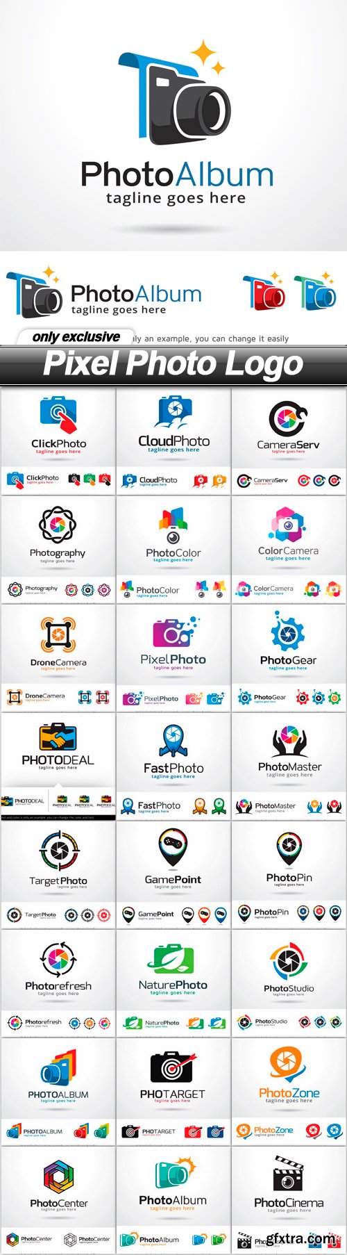 Pixel Photo Logo - 25 EPS