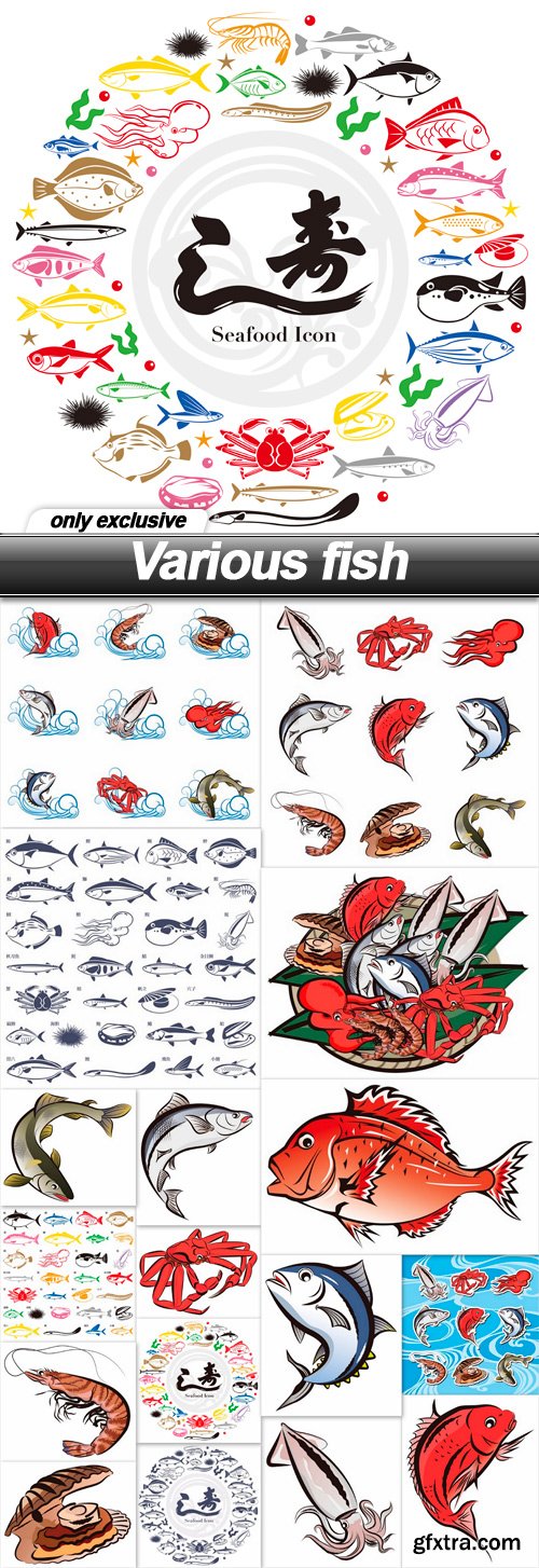 Various fish - 17 EPS