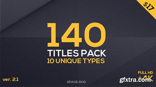 Videohive 140 Titles Pack (10 popular types) 16917604