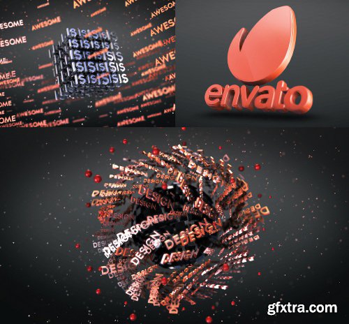 Videohive 3D Text Shapes Logo Reveal 7646010