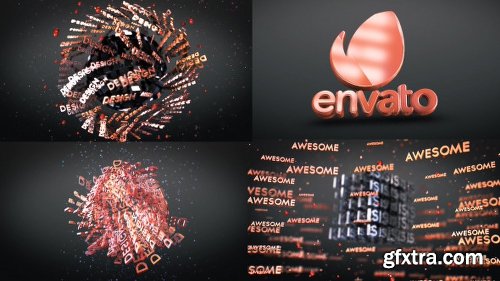 Videohive 3D Text Shapes Logo Reveal 7646010