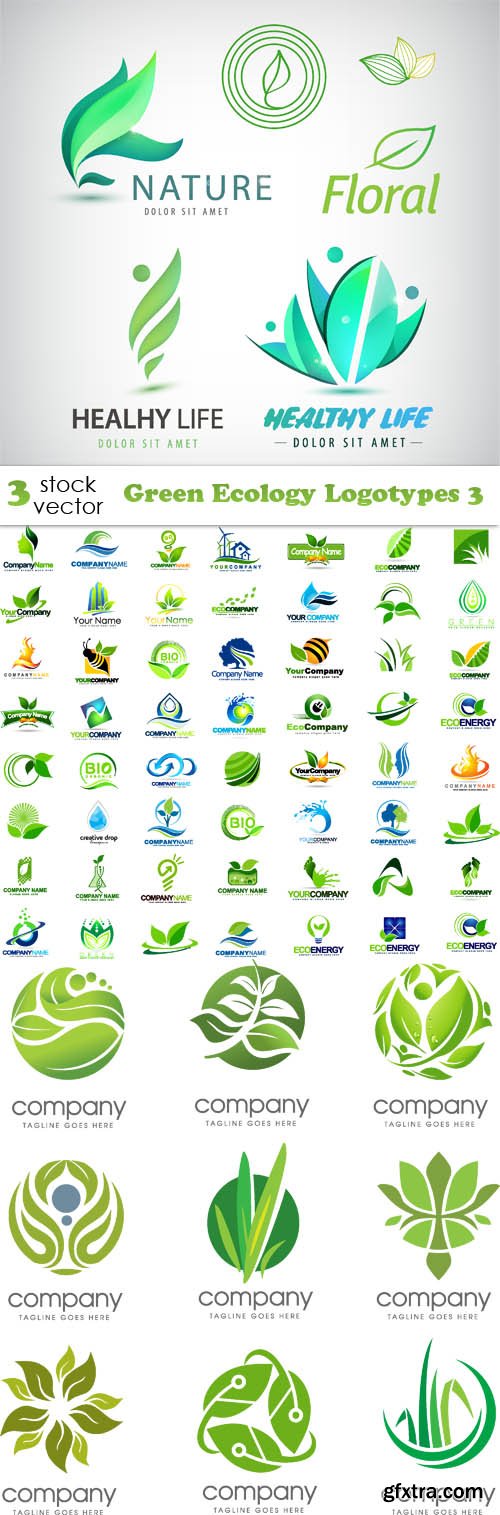 Vectors - Green Ecology Logotypes 3