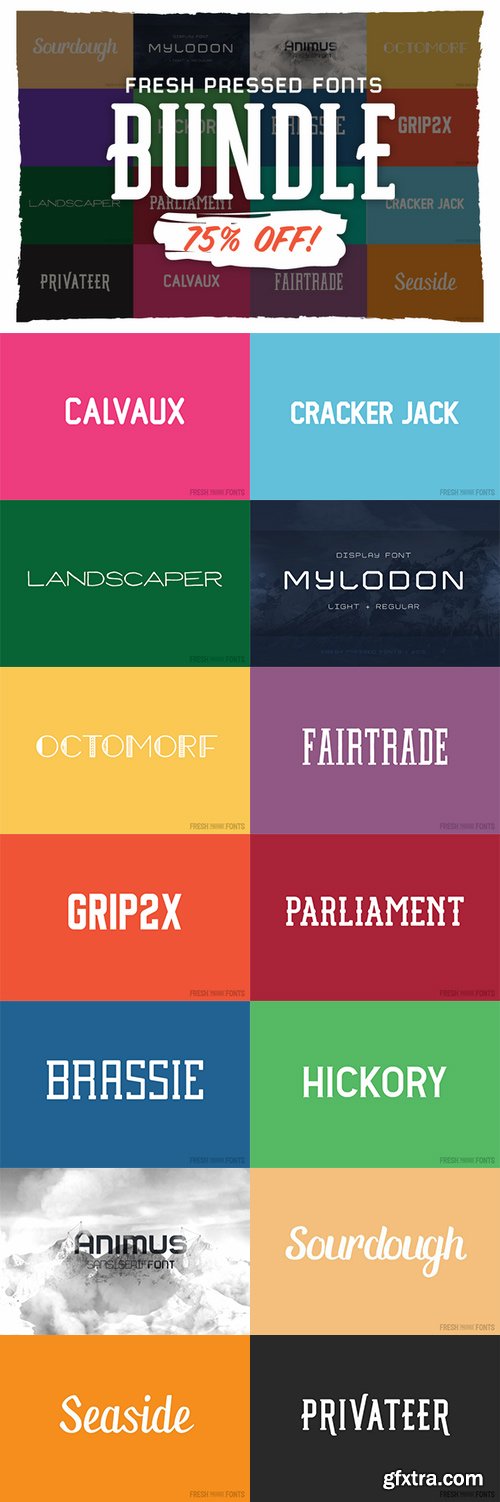 CM - Fresh Pressed Fonts Bundle 698794