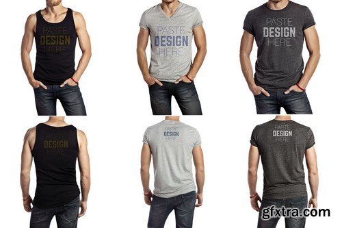 CM - 6 FRONT & BACK SHIRT MOCKUPS - 784280