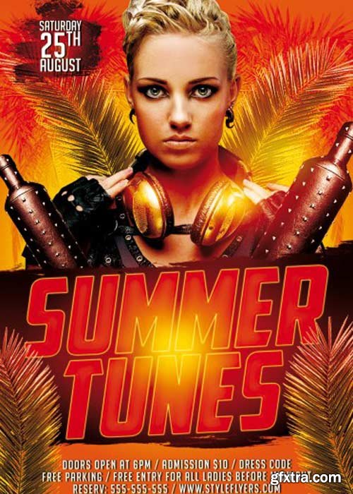 Summer Tunes PSD Flyer Template