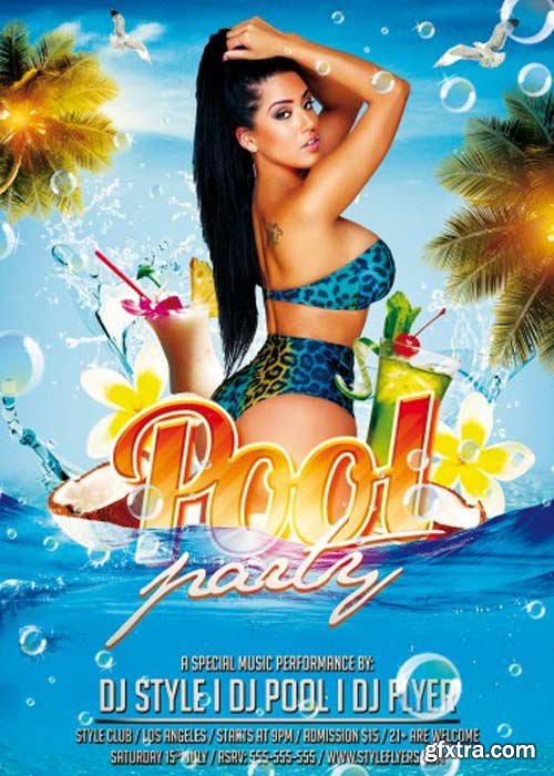 Pool Party PSD Flyer Template