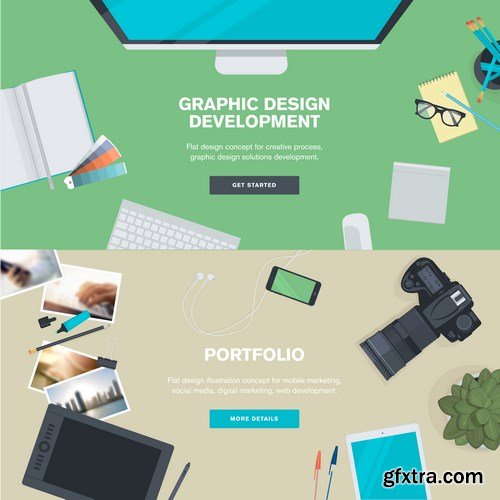 Flat Design Elements - 50xEPS