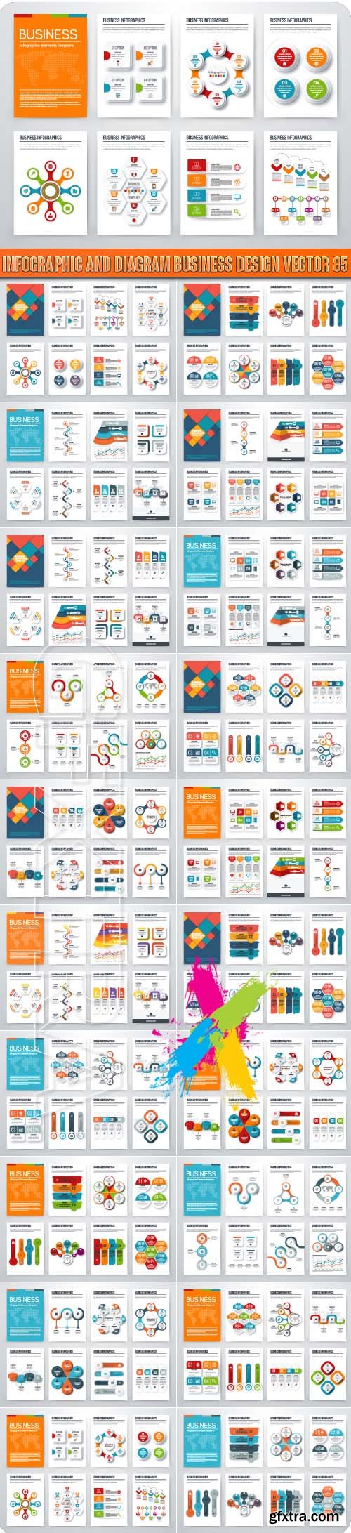 Infographic and diagram business design vector 85