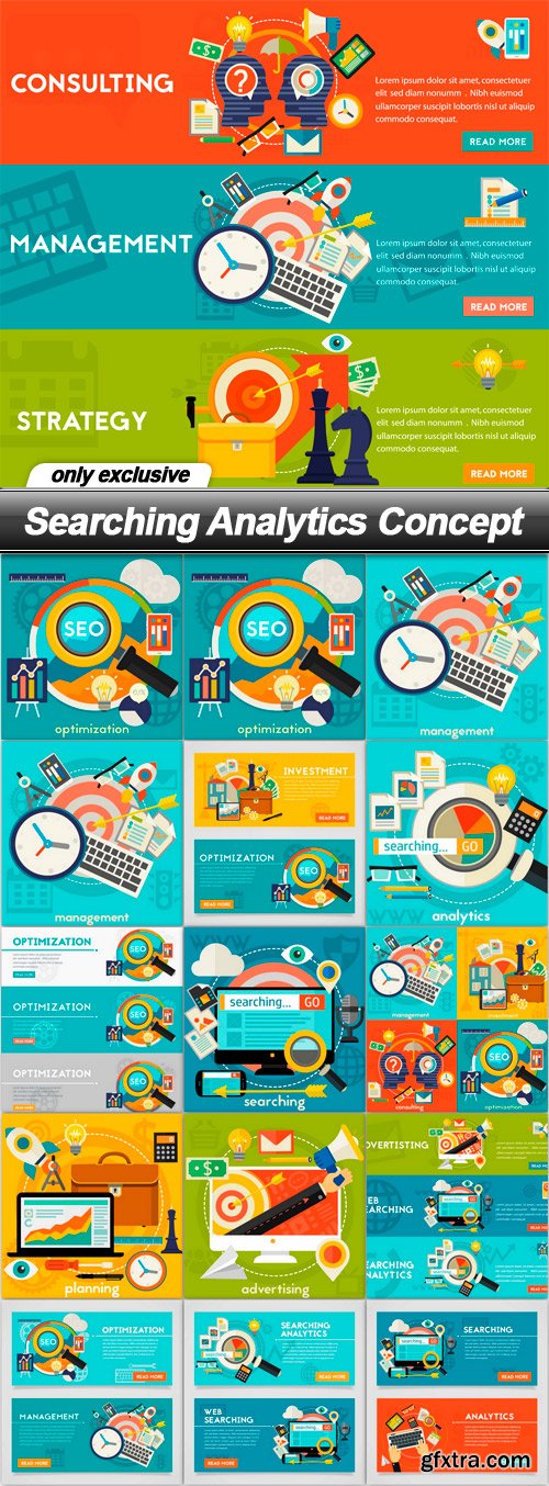 Searching Analytics Concept - 16 EPS