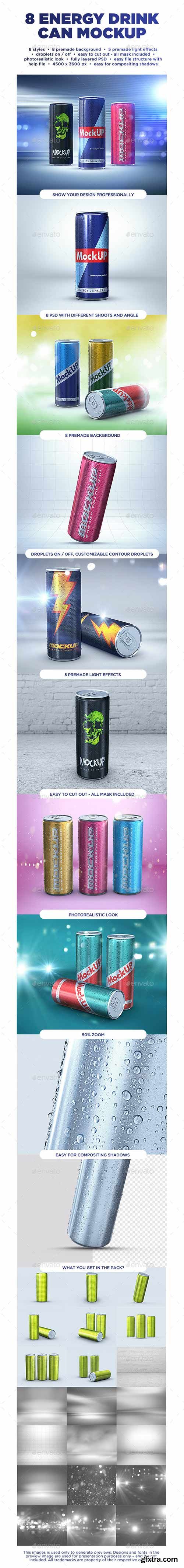 GraphicRiver - Energy Drink Can Mockup 10707696