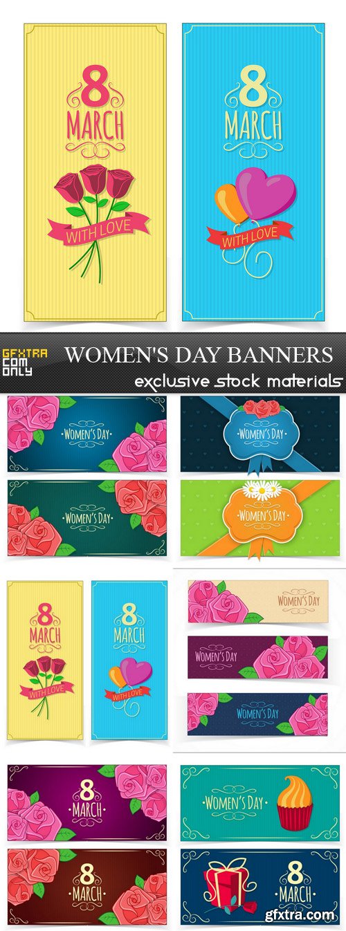 Women's Day Banners - 6xEPS