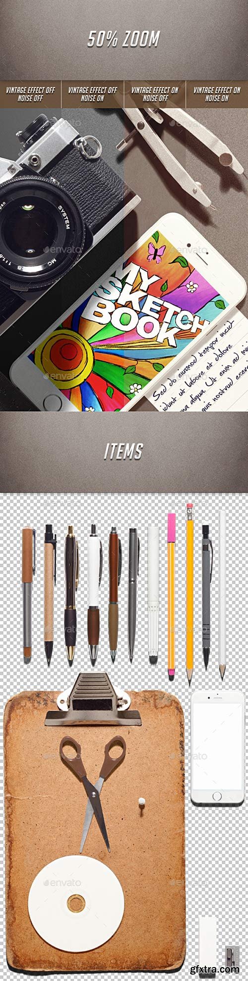 GraphicRiver - Sketchbook / Stationery Scene Creator 10771319