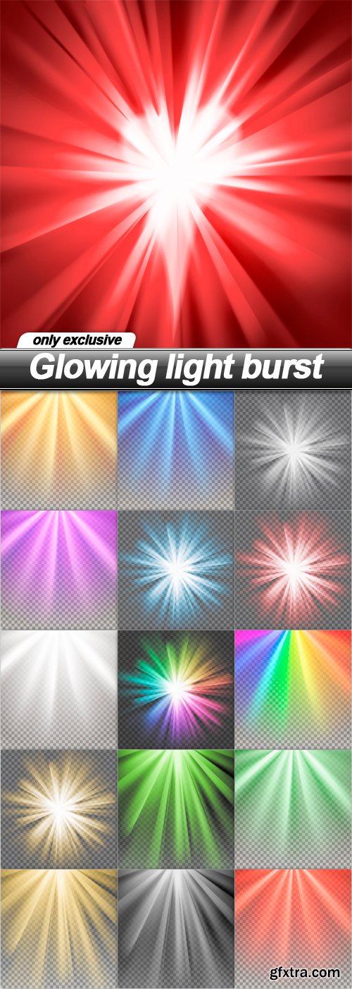 Glowing light burst - 16 EPS