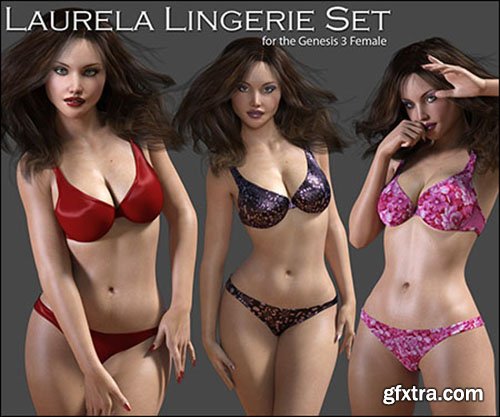 Laurela Lingerie Set for Genesis 3 by Rhiannon