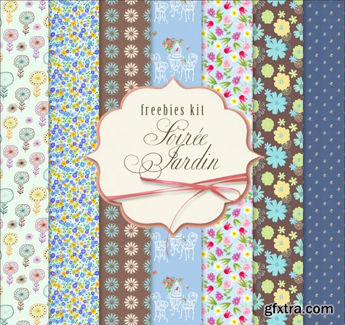 Flower Background Textures - Soiree Jardin