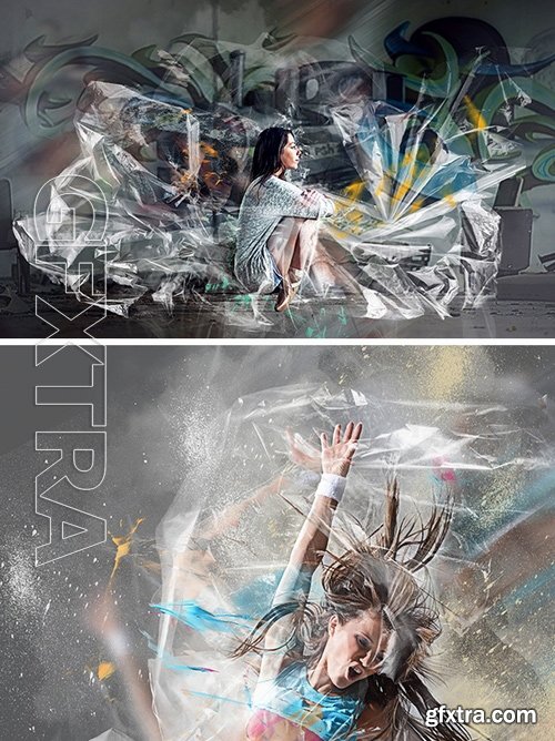 GraphicRiver - Plastic Wrap Photoshop Action 16958293