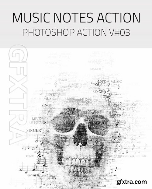 GraphicRiver - Music Notes Photoshop Action V03 16892142