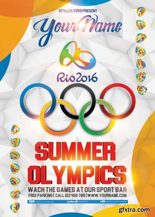 Summer Olympics PSD Flyer Template