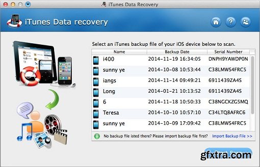 Tenorshare iTunes Data Recovery 5.1.0 (Mac OS X)