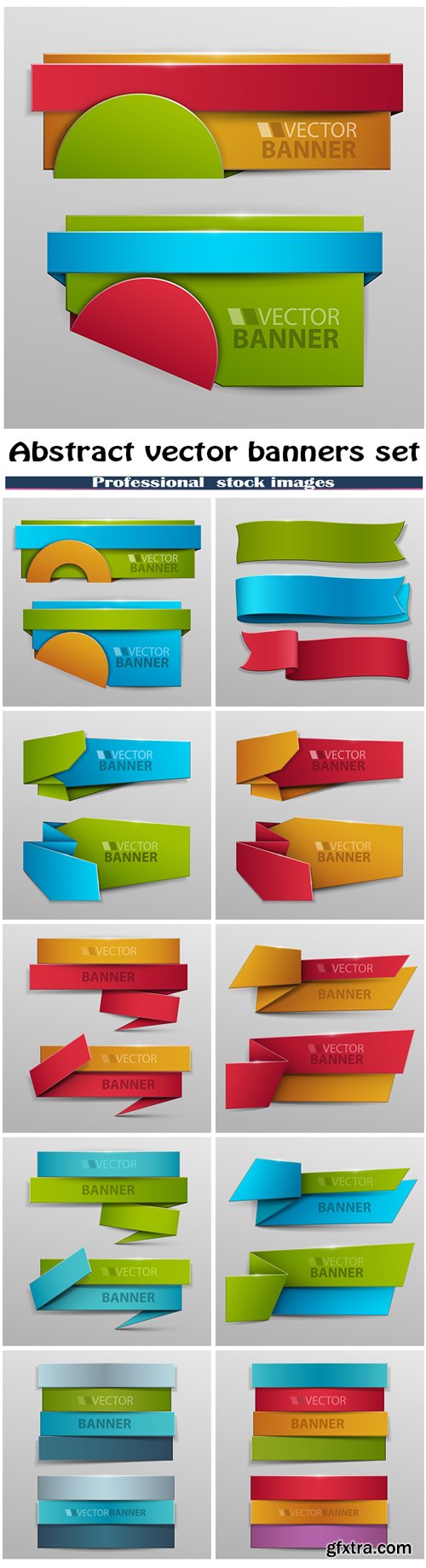 Abstract vector banners set