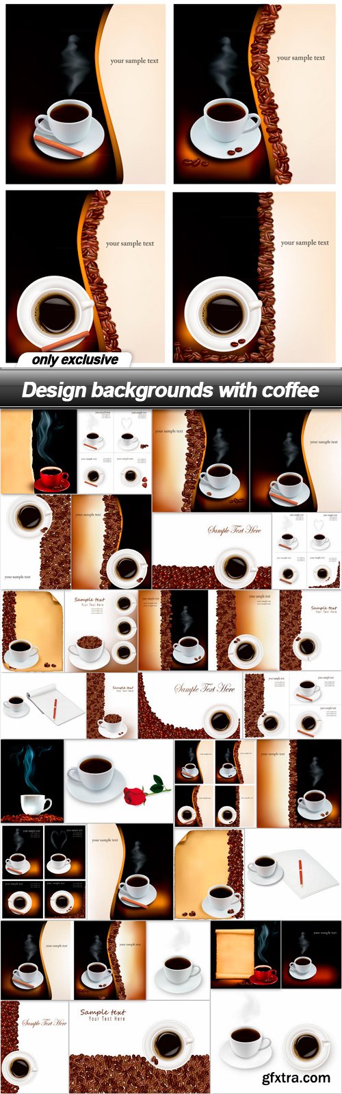 Design backgrounds with coffee - 31 EPS