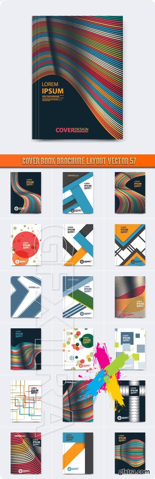 Cover book brochure layout vector 57