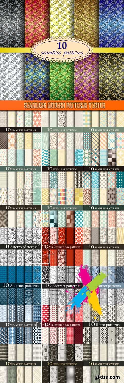 Seamless modern patterns vector