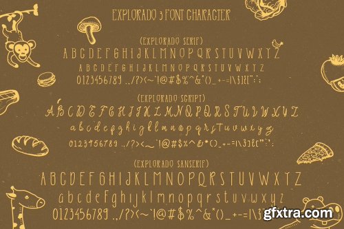 CreativeMarket Explorado Typeface + Bonus 755599