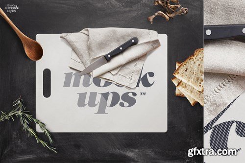 CreativeMarket - Cutting Board Many Types Mockup 791229