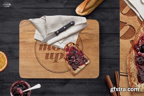 CreativeMarket - Cutting Board Many Types Mockup 791229