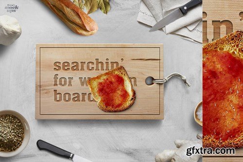 CreativeMarket - Cutting Board Many Types Mockup 791229