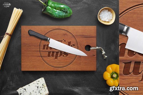 CreativeMarket - Cutting Board Many Types Mockup 791229