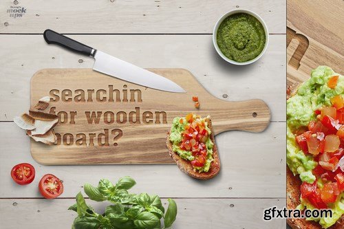 CreativeMarket - Cutting Board Many Types Mockup 791229