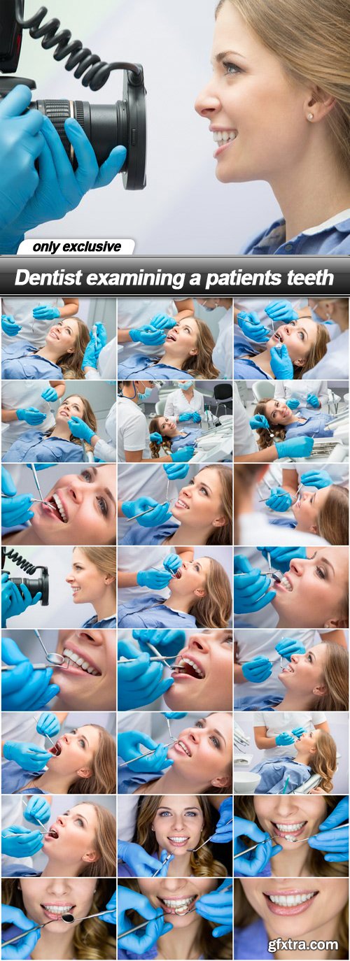 Dentist examining a patients teeth - 24 UHQ JPEG