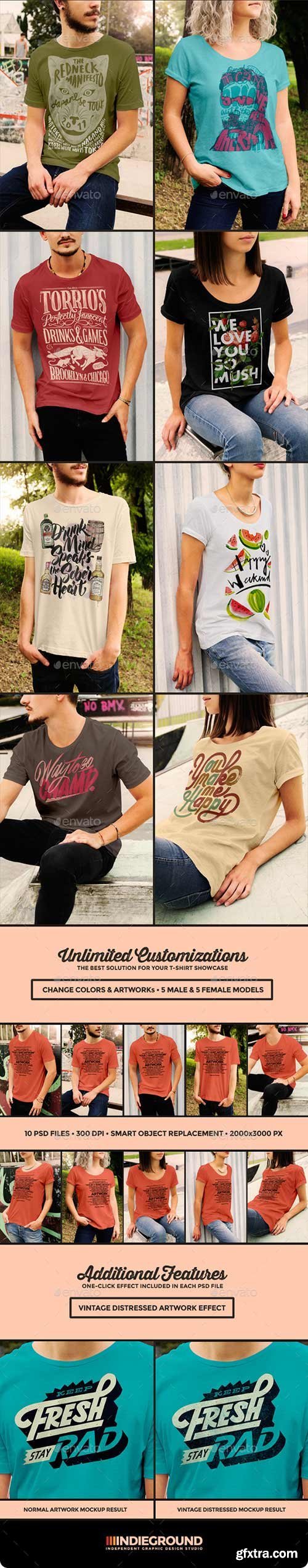 GraphicRiver - Urban T-Shirt Mockups 10940969