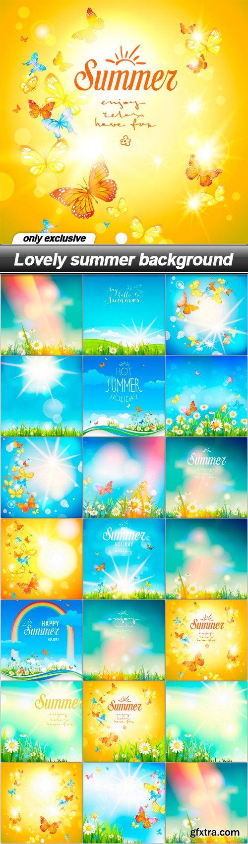 Lovely summer background - 20 EPS