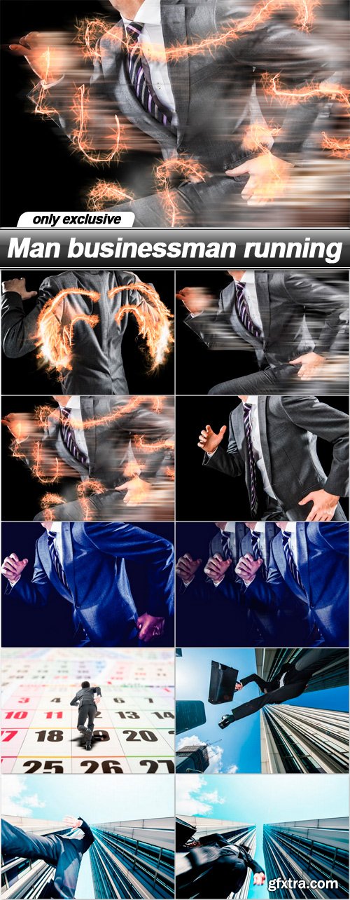 Man businessman running - 10 UHQ JPEG