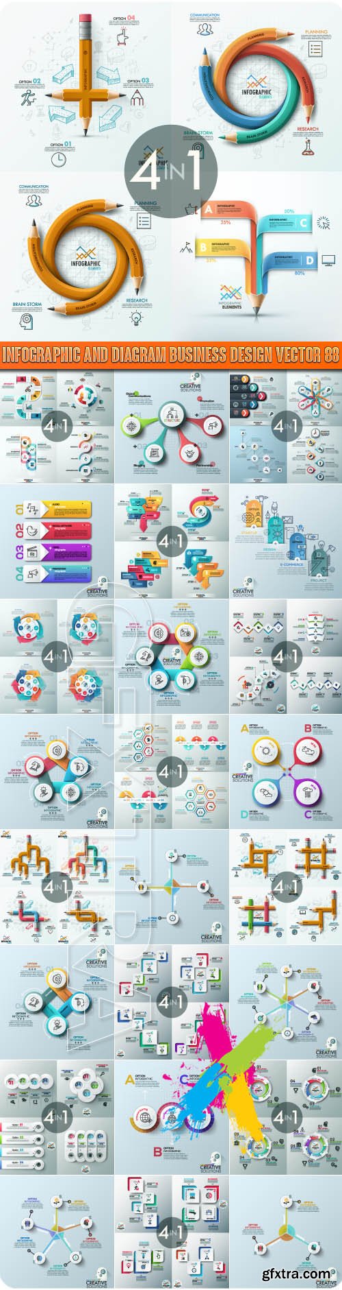 Infographic and diagram business design vector 88