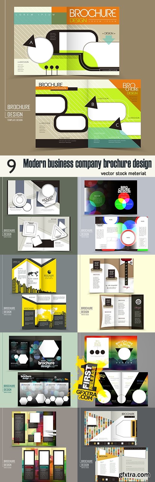 Modern business company brochure design