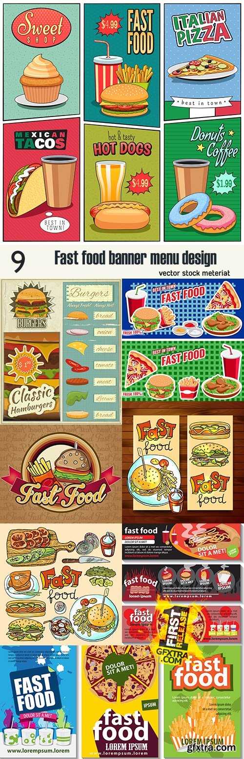 Fast food banner menu design